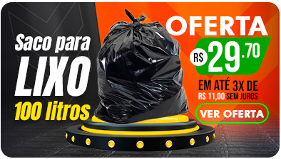 Saco para lixo 100 litros preto 95x100 cm extra reforçado
