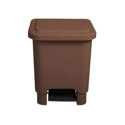 Lixeira de Plástico com Pedal 15 Litros - MARROM