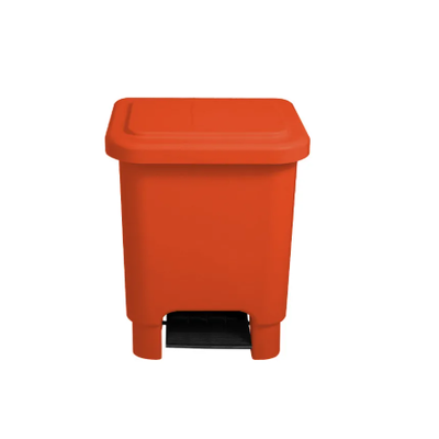 Lixeira de Plástico com Pedal 15 Litros - LARANJA
