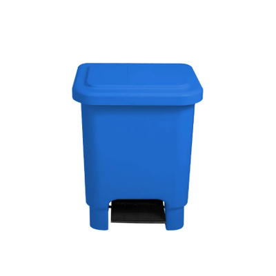Lixeira de Plástico com Pedal 15 Litros - AZUL