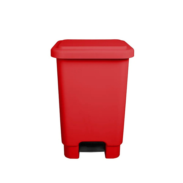 Lixeira Com Pedal  25 Litros  VERMELHA