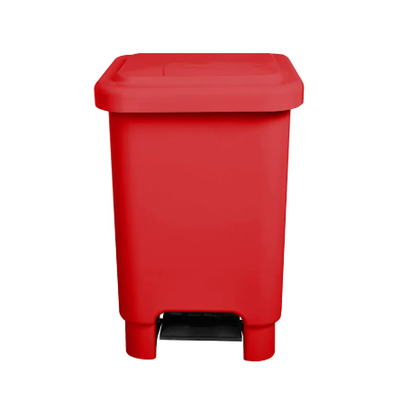 Lixeira de Plástico com Pedal 50 Litros - VERMELHA