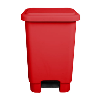Lixeira de Plástico com Pedal 100 Litros - VERMELHA