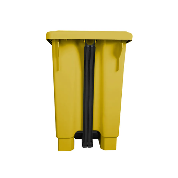 Lixeira de Plástico com Pedal 100 Litros - AMARELA