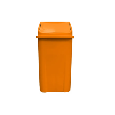 Lixeira Plástica Basculante injetada 60 Litros - LARANJA