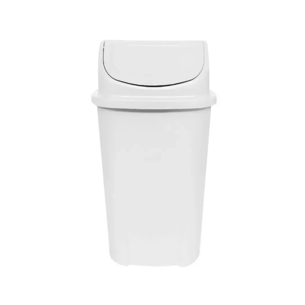 Lixeira Plástica Basculante injetada 60 Litros - BRANCA