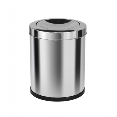 Lixeira Em Aço Inox Com Tampa Meia Esfera 13 L Binnox