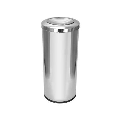 Lixeira Em Aço Inox Com Tampa Meia Esfera 50L Binnox
