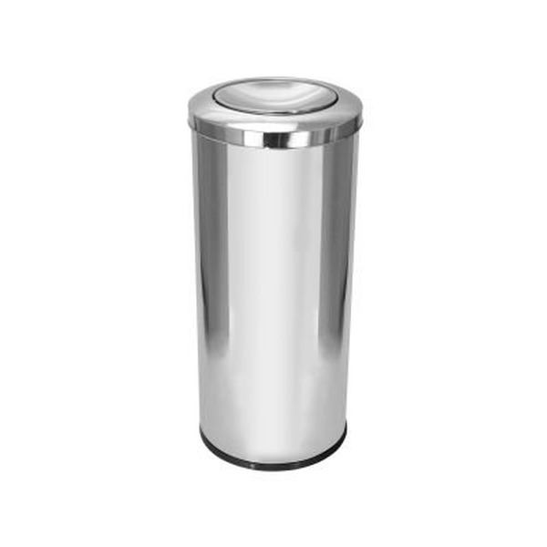 Lixeira Em Aço Inox Com Tampa Meia Esfera 50L Binnox