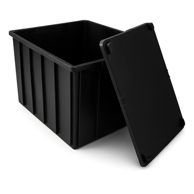 Caixa Organizadora 180 litros - Com Tampa - PRETA