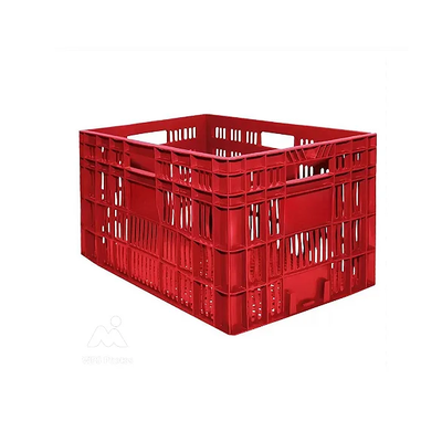 Caixa Plástica Agrícola Vazada - 30kg 60 Litros - VERMELHA