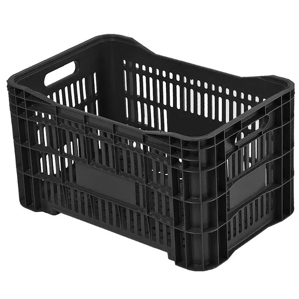 Caixa Plástica Agrícola Vazada - 20 KG 50 litros - PRETA