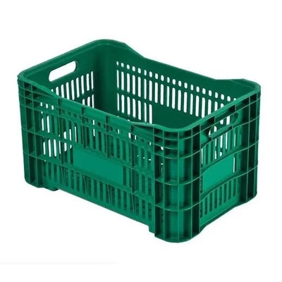 Caixa Plástica Agrícola Vazada - 20 KG 50 litros - VERDE