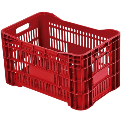 Caixa Plástica Agrícola Vazada - 20 KG 50 litros - VERMELHA