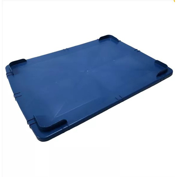 Tampa para Caixa Plástica Empilhável 130L | Cor: Azul, Litros: 130 Litros, Tipo de Material: Plástico