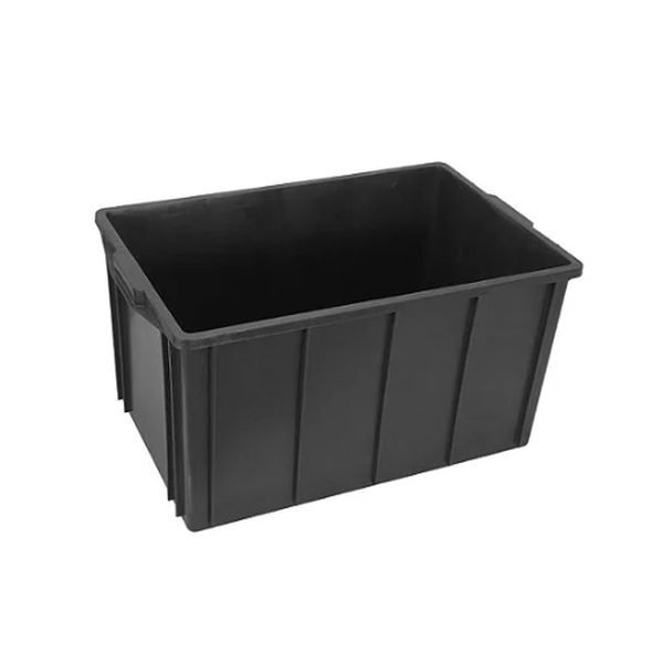 Caixa Organizadora 130 Litros - Com Tampa - PRETO