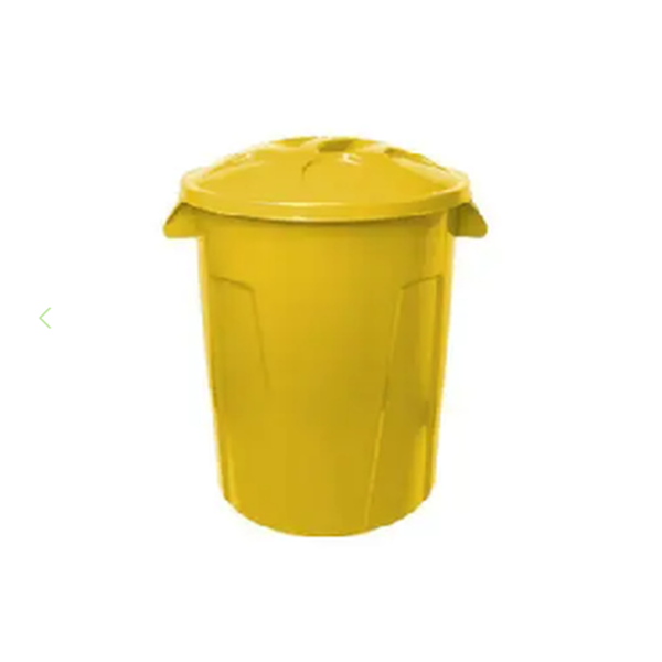 Cesto de lixo 100 litros com tampa - DIVERSAS CORES DISPONIVEIS | Cor: Vermelho, Pedal: Sem Pedal, Litragem: 100 Litros