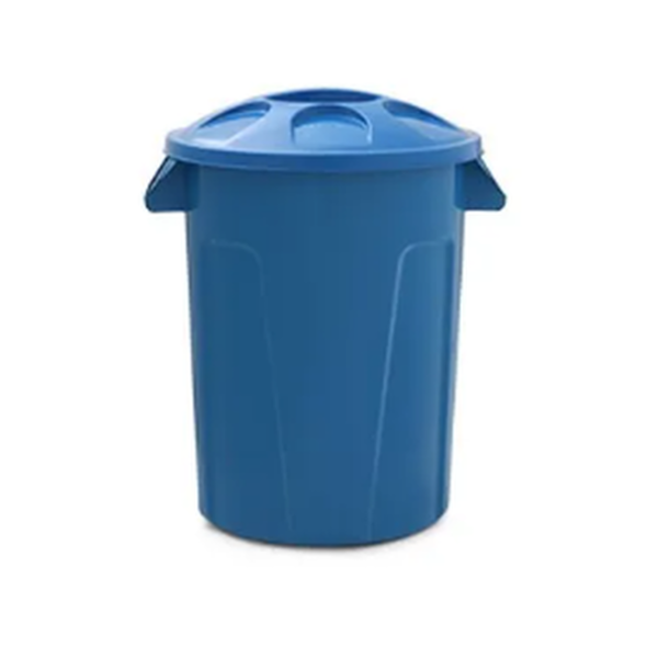 Cesto de lixo 100 litros com tampa - DIVERSAS CORES DISPONIVEIS | Cor: Vermelho, Pedal: Sem Pedal, Litragem: 100 Litros