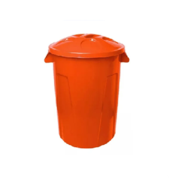 Cesto de lixo 100 litros com tampa - DIVERSAS CORES DISPONIVEIS | Cor: Vermelho, Pedal: Sem Pedal, Litragem: 100 Litros