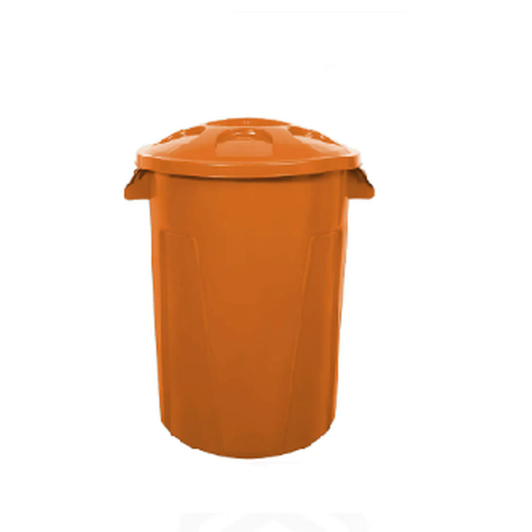 Cesto de lixo 60 litros com tampa - DIVERSAS CORES DISPONIVEIS | Litragem: 60 Litros, Cor: Vermelho, Pedal: Sem Pedal