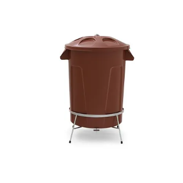 Lixeira Plástica Com Pedal em Aço 60 litros - Diversas Cores Disponíveis | Cor: Vermelho, Pedal: Com Pedal, Litragem: 60 Litros