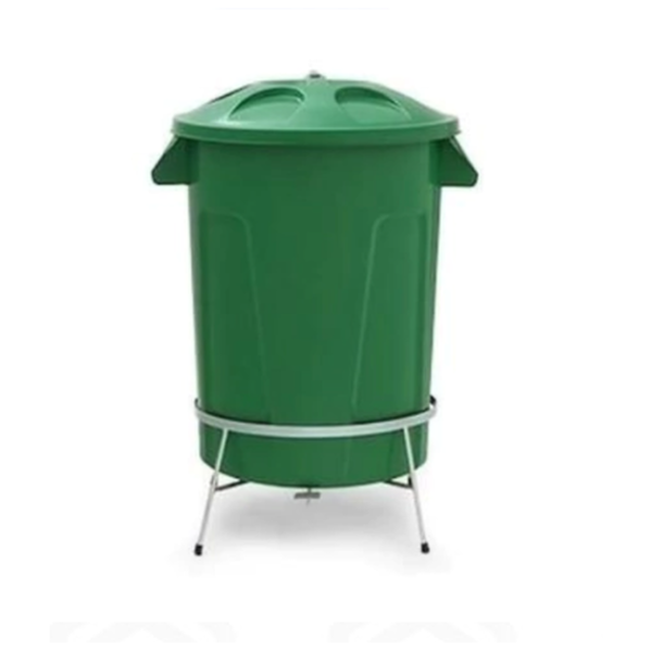 Lixeira Plástica Com Pedal em Aço 60 litros - Diversas Cores Disponíveis | Cor: Vermelho, Pedal: Com Pedal, Litragem: 60 Litros