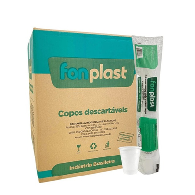 Copo 180ml Branco ABNT2012 Fonplast C/ 2.500