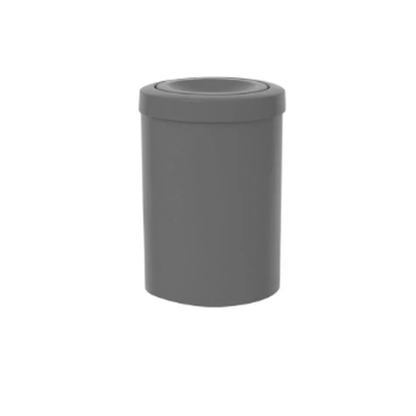 Cesto de Lixo 15 Litros com Tampa Flip Top - CINZA | Cor: Cinza, Litragem: 15 Litros, Modelo: Flip Top