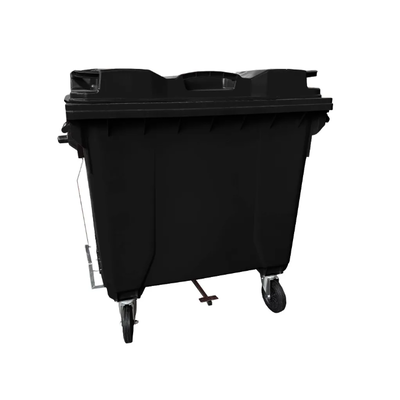 Container de Plástico Injetado 1000 Litros C/ PEDAL - PRETO