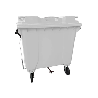 Container de Plástico Injetado 1000 Litros C/ PEDAL - BRANCO