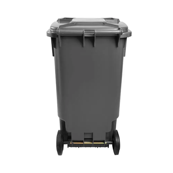 Carro Coletor de Lixo 240 Litros - CINZA | Cor: Cinza, Litros: 240 Litros, Pedal: Sem Pedal, Tipo de Material: Plástico