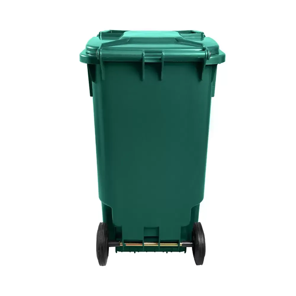 Carro Coletor de Lixo 240 Litros - VERDE | Cor: Verde, Litros: 240 Litros, Pedal: Sem Pedal, Tipo de Material: Plástico