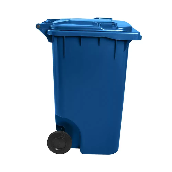 Carro Coletor de Lixo 240 Litros - AZUL | Cor: Azul, Litros: 240 Litros, Pedal: Sem Pedal