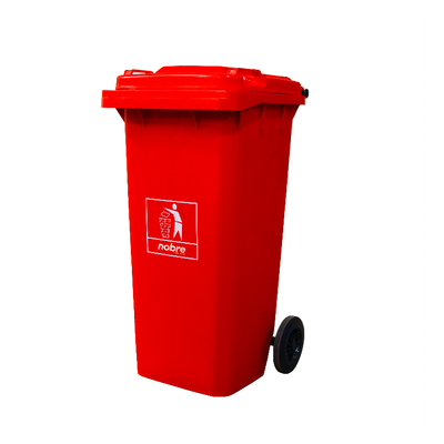 Carro Coletor de lixo Mod. Europeu 120 litros - VERMELHO | Cor: Vermelho, Litros: 120 Litros, Pedal: Sem Pedal, Tipo de Material: Plástico | Cor: Vermelho, Litros: 120 Litros, Pedal: Sem Pedal, Tipo de Material: Plástico | Cor: Vermelho, Litros: 120 Litro