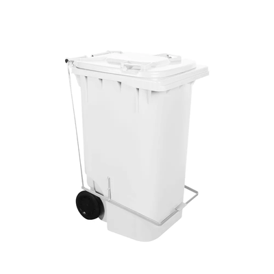 Carro Coletor de lixo C/ Pedal 240 Litros - BRANCO