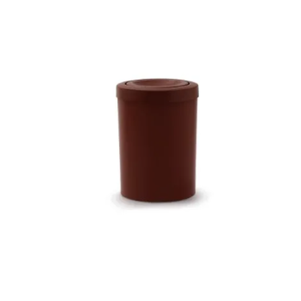 Cesto de Lixo 15 Litros com Tampa Flip Top - MARROM | Cor: Marrom, Litragem: 15 Litros, Modelo: Flip Top