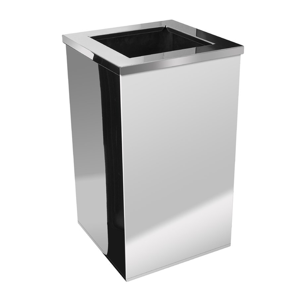 Lixeira Quadrada com Aro em Aço Inox 100 Litros – Binnox