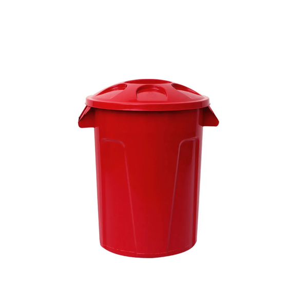 Cesto de Lixo 60 Litros Com Tampa - VERMELHO
