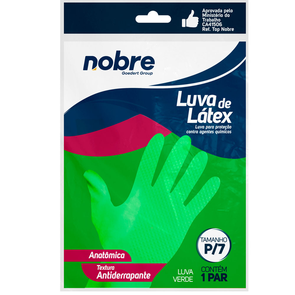 Luva de Látex Slim C/ 12 unid. - Verde - P