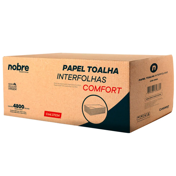 Papel Toalha Interfolhas - Comfort - 20x23 cm - c/ 4.800 folhas - Nobre