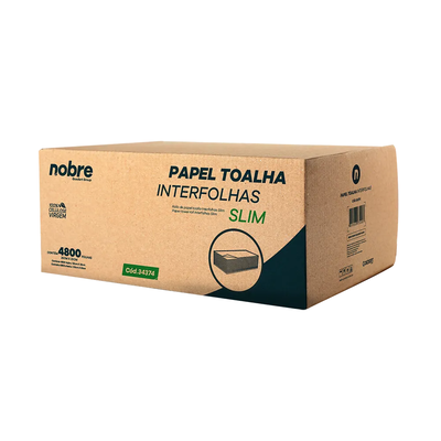 Papel Toalha Interfolhas Slim - 20x23 cm - com 4.800 folhas - Nobre
