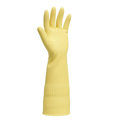 Luvas de látex ranhurada Cano alto 40cm - M