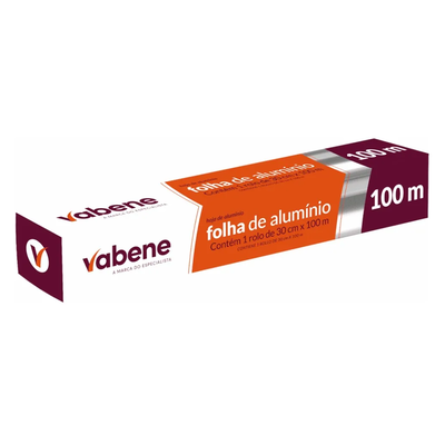 Folha de Alumínio Vabene – Rolo 30 cm x 100 metros
