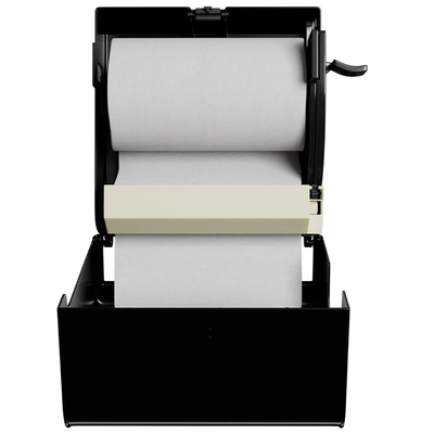 Dispenser c/ alavanca p/ toalha bobina preto - Brave - Nobre