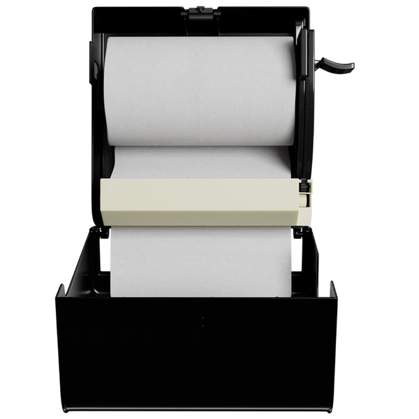Dispenser c/ alavanca p/ toalha bobina preto - Brave - Nobre