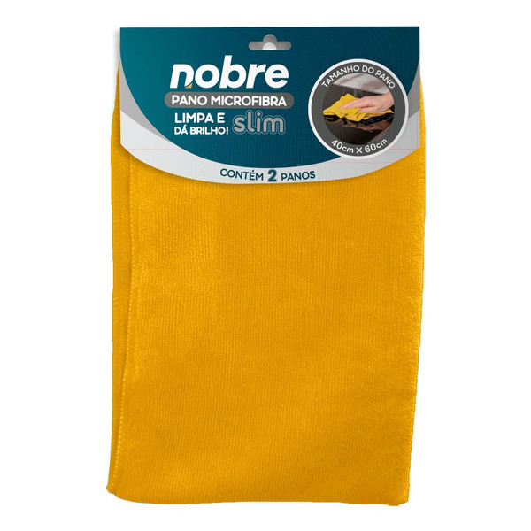 Pano de microfibra 40x60cm ( pacote c/ 2 unid.) Slim – Nobre | Cor: Branco