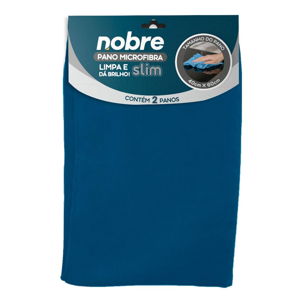 Pano de microfibra 40x60cm ( pacote c/ 2 unid.) Slim – Nobre | Cor: Branco