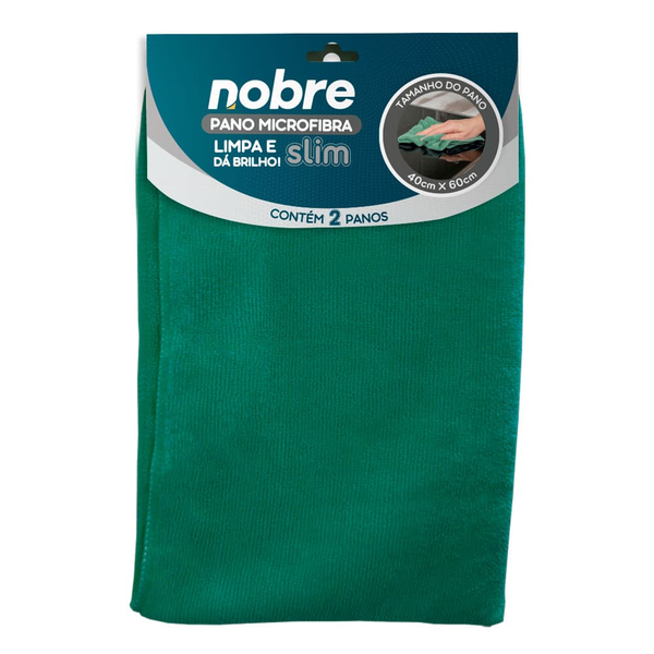 Pano de microfibra 40x60cm ( pacote c/ 2 unid.) Slim – Nobre | Cor: Branco