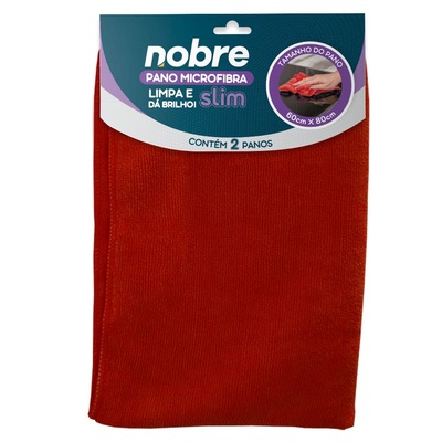 Pano de microfibra 60x80cm ( pacote c/ 2 unid.) Slim – Nobre | Cor: Branco | Cor: Branco