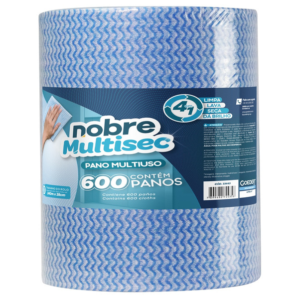 Pano Multiuso Slim 28cm x 240m – Azul – Nobre | Cor: Branco